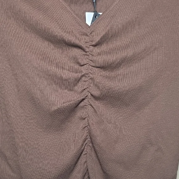 Noisy May NWT Chocolate Brown Long Sleeve Top - Picture 4 of 6